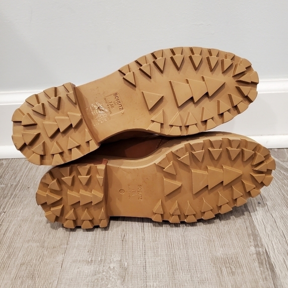 NEW Schutz Lucille Faux Shearling Lined Brown Ankle Boot - Picture 5 of 6